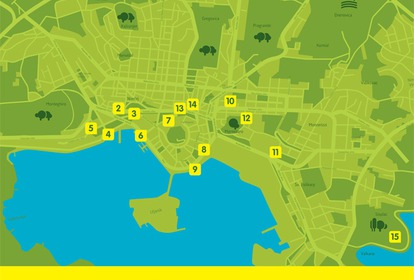 Plan grada s parkovima